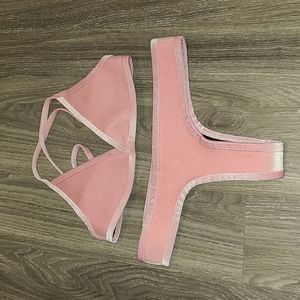 Pink Velvet Bikini - XS